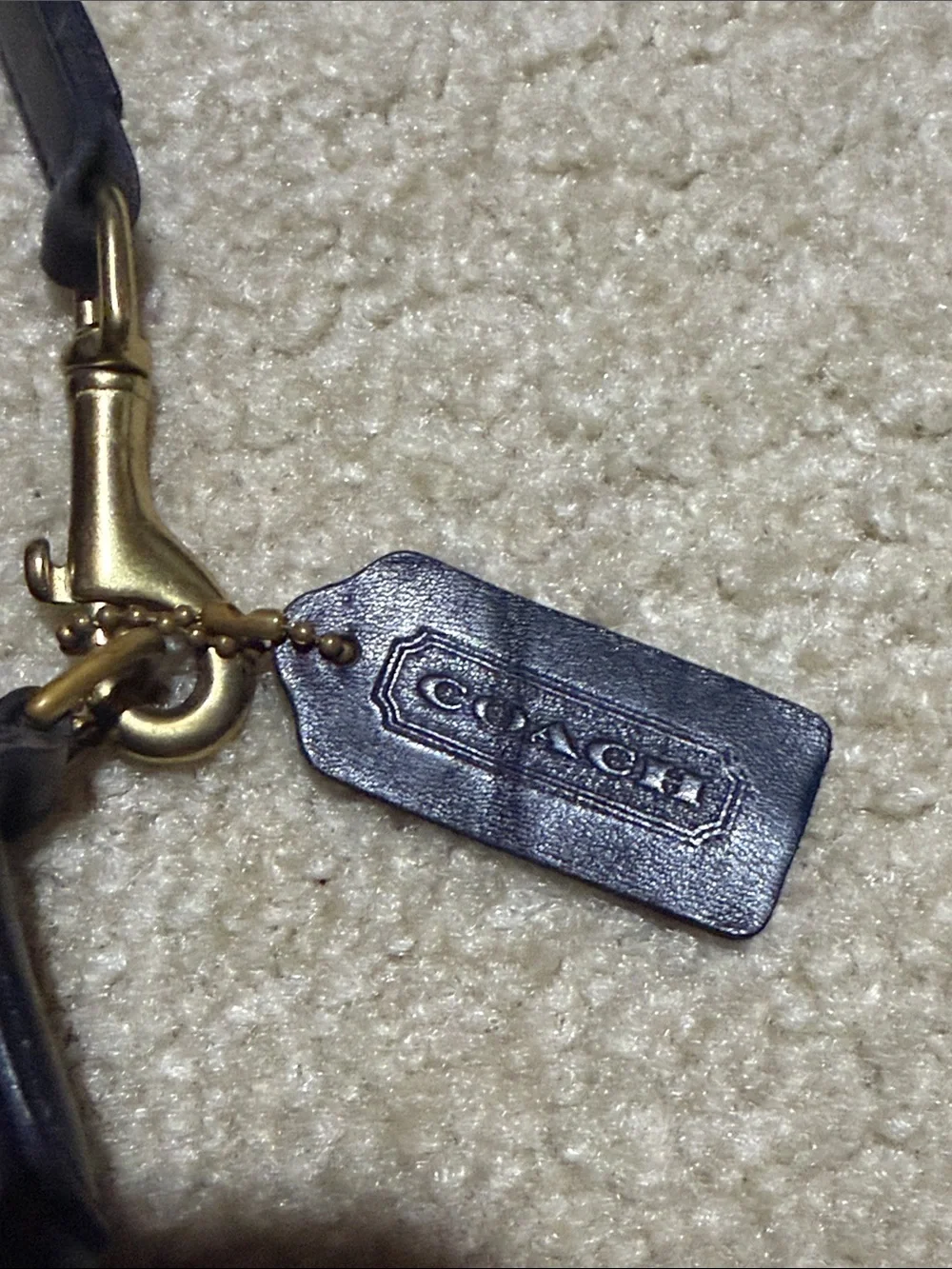 Vintage Coach Black Leather Turn-Lock Crossbody with Top Handle